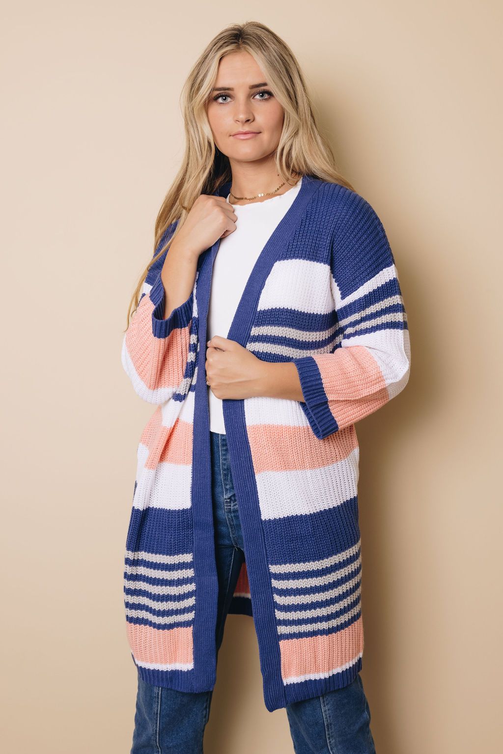 Georgetown Striped Pocket Cardigan