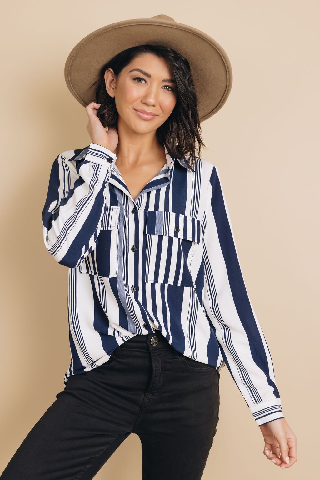 Possibilities Striped Shirt