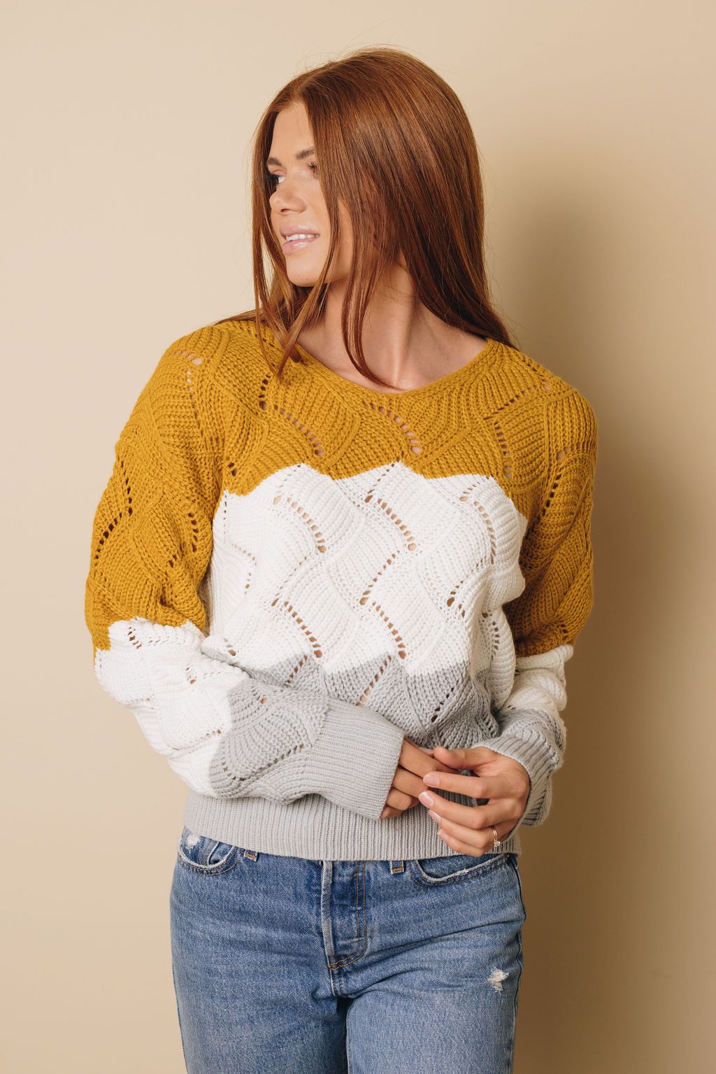 Roman Knitted Cut Out Sweater