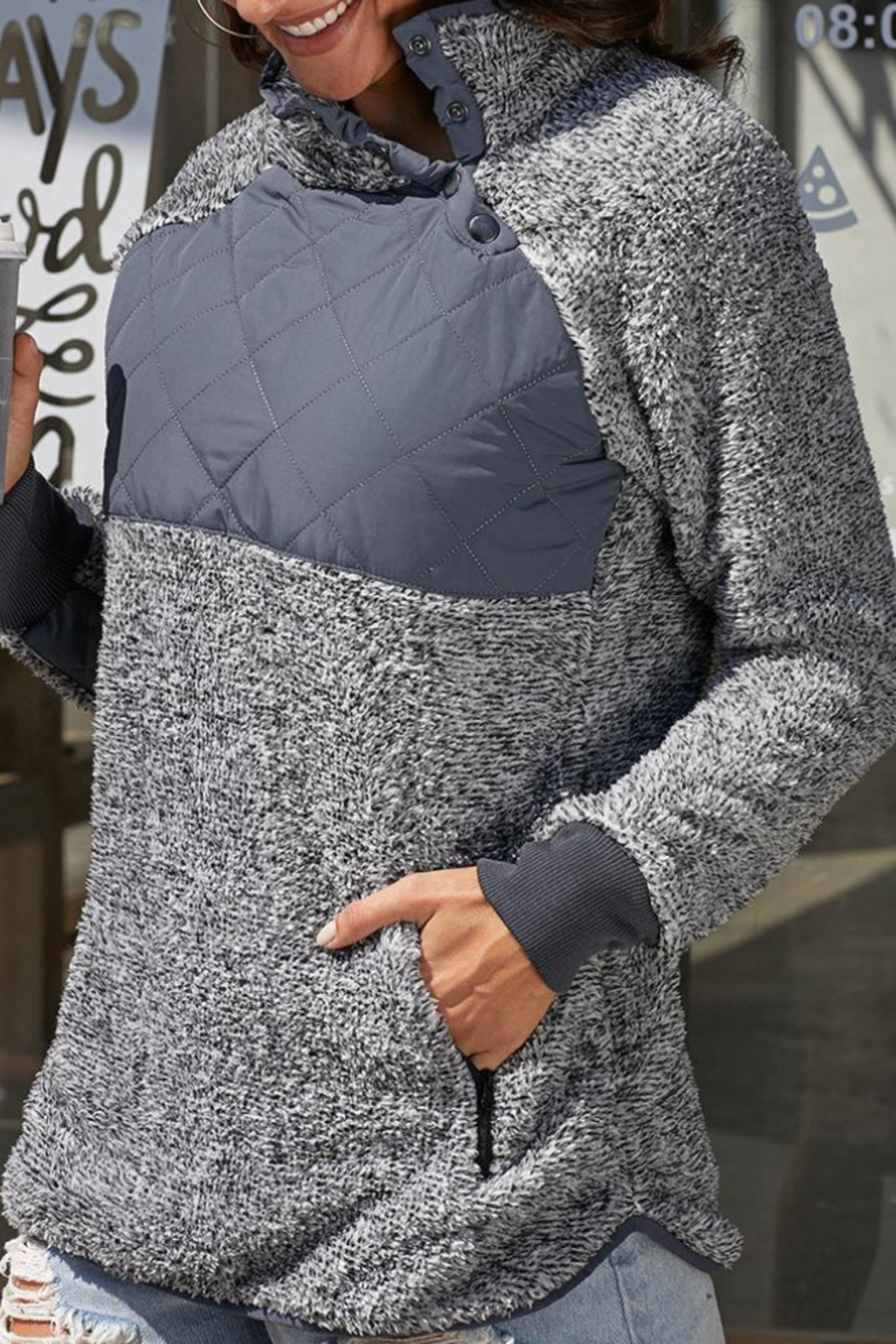 Coffee Break Fleece Sweater