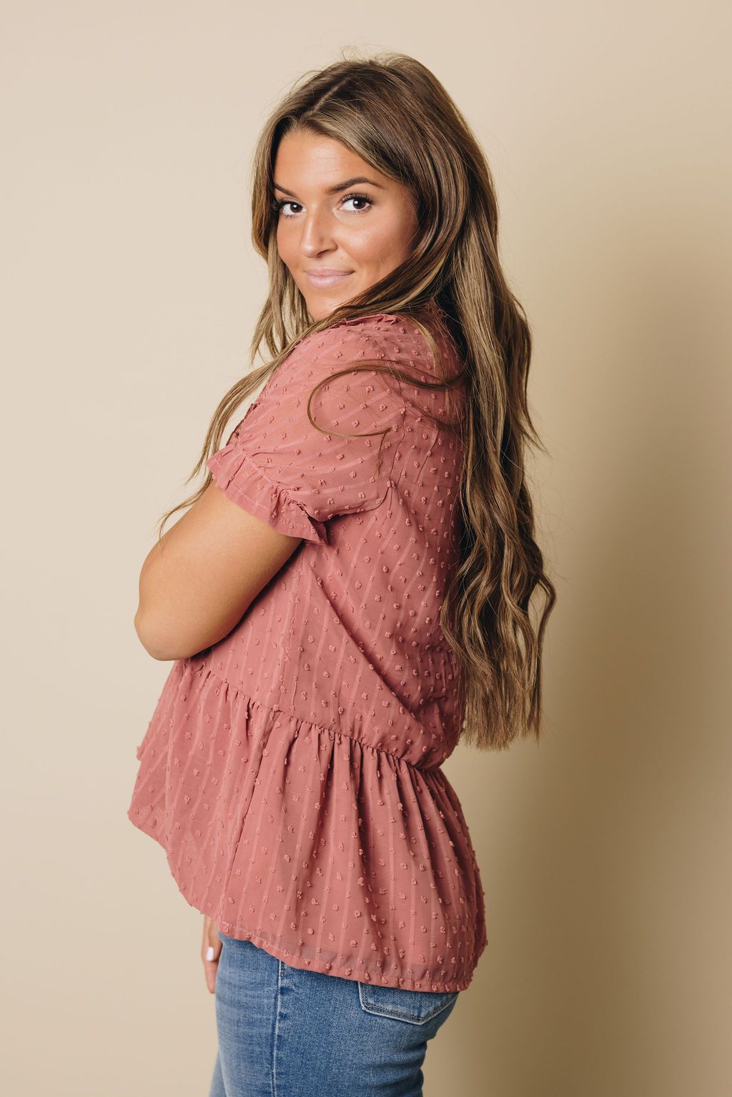 Arlena Swiss Dot Blouse