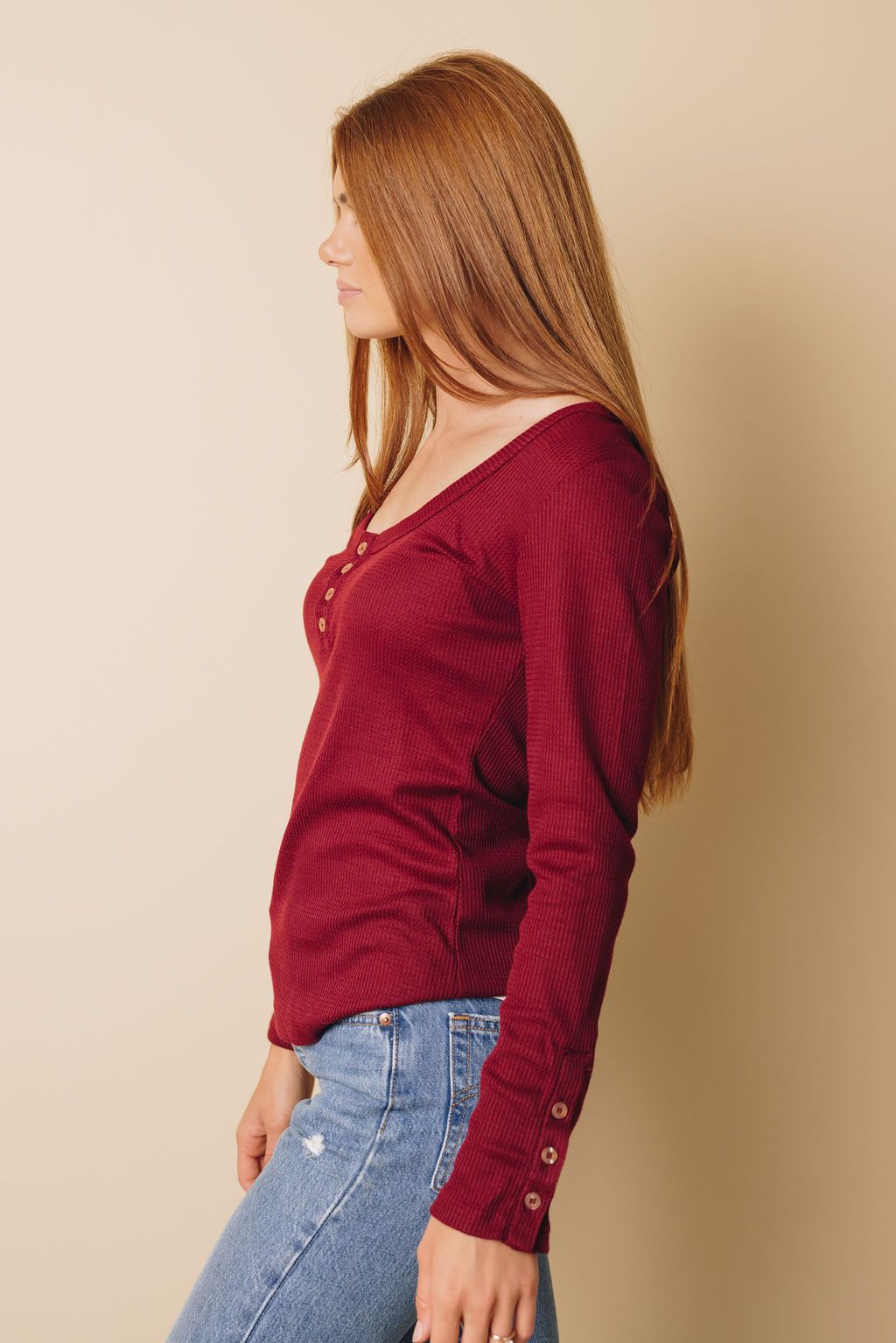 Novell Button Long Sleeve Top