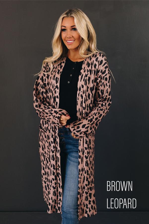 Freya Leopard Pocket Cardigan