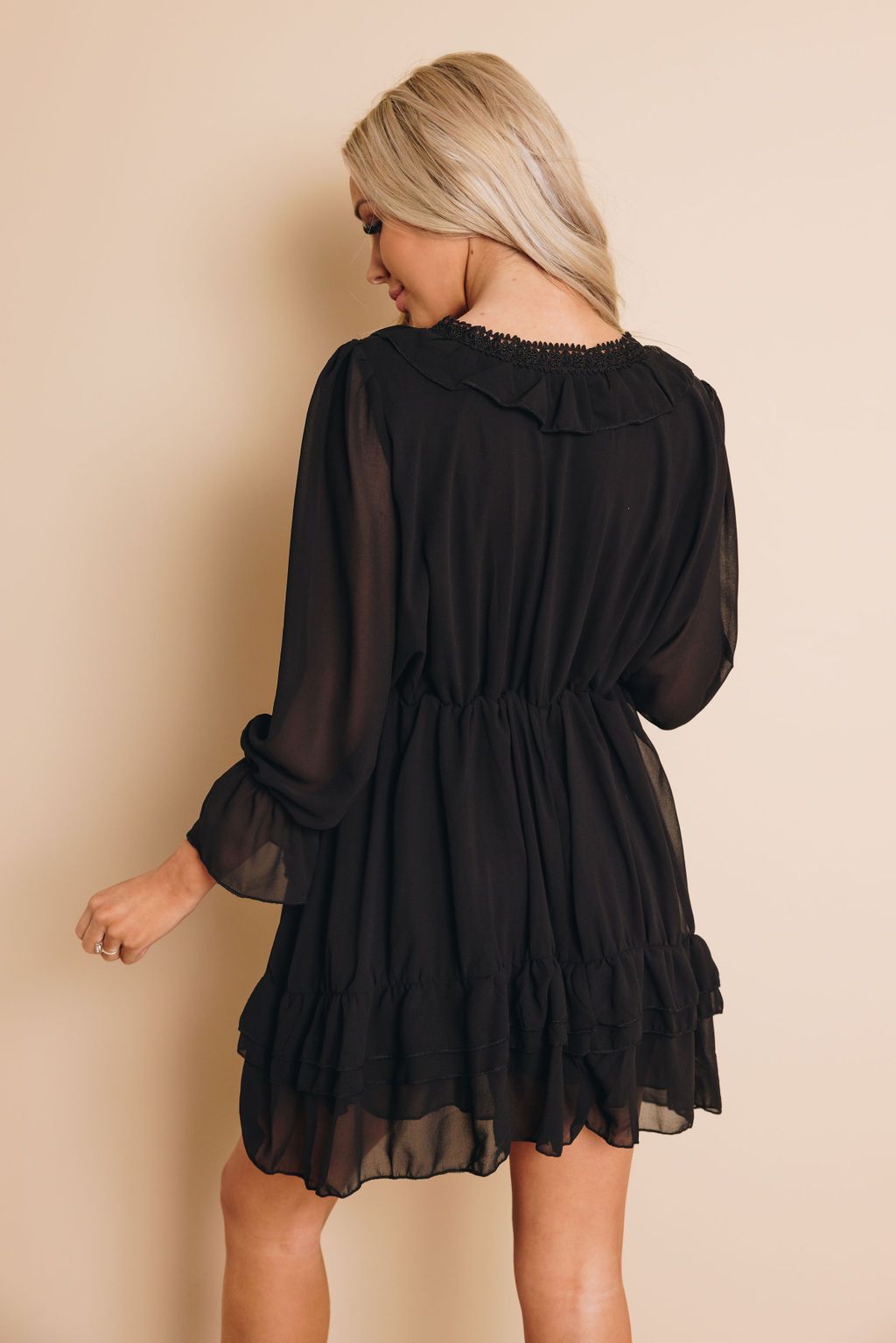 Annabella Lace Ruffle Dress