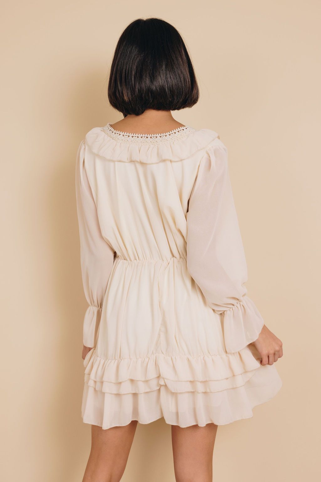 Annabella Lace Ruffle Dress