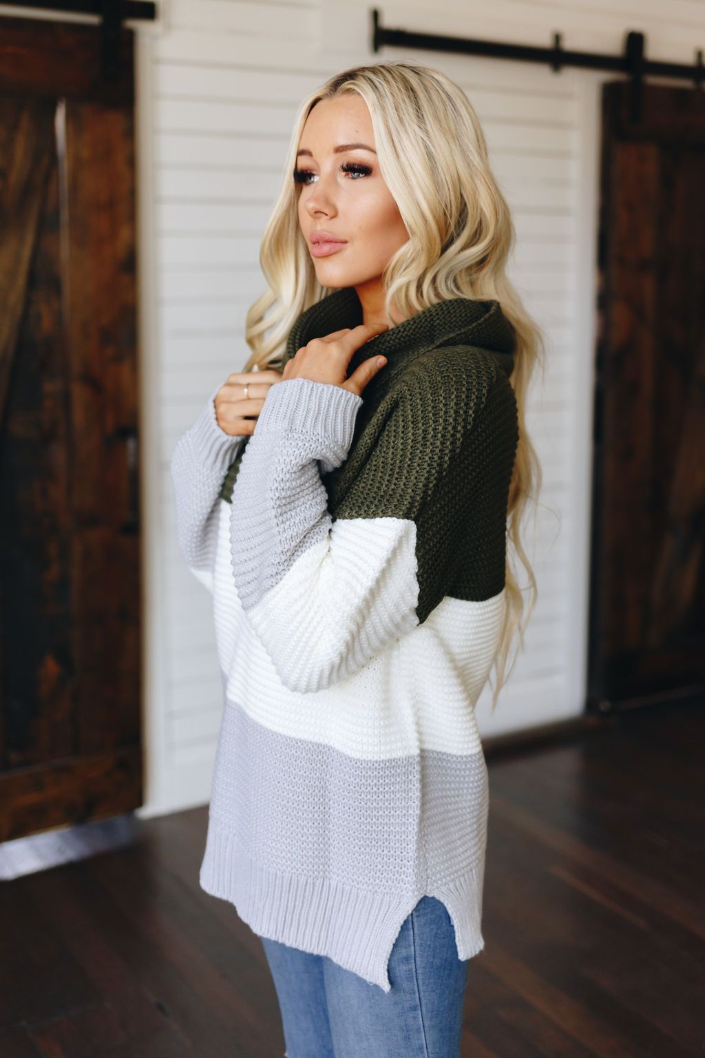 Clean Slate Color Block Sweater