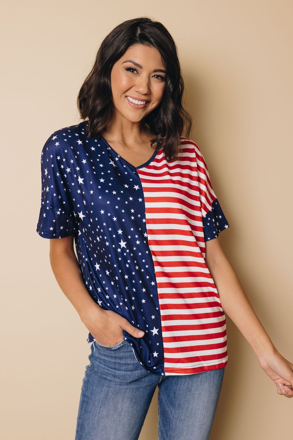 Stars and Stripes USA Flag Tee