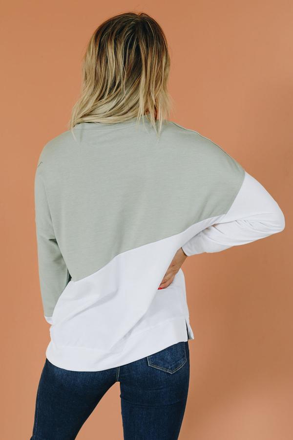 Winding Roads Color Block Sweatshirt