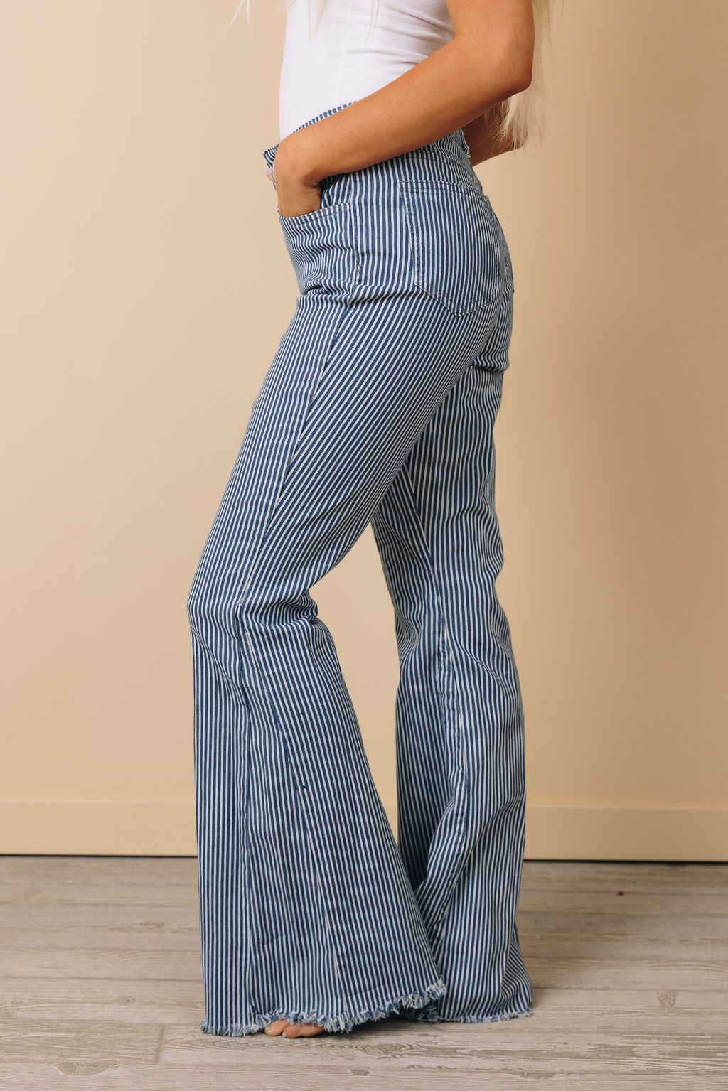 Redemption Pin Stripe Bell Bottoms