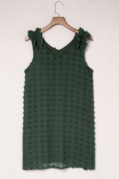 Titan Swis Dot Ruffle Dress