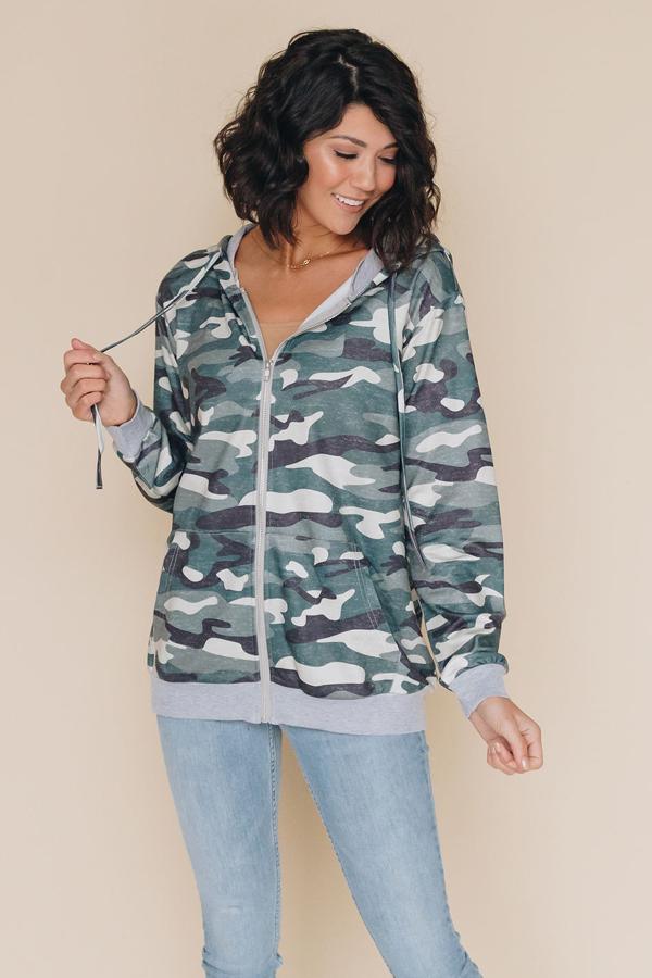 Cambria Camo Drawstring Hoodie