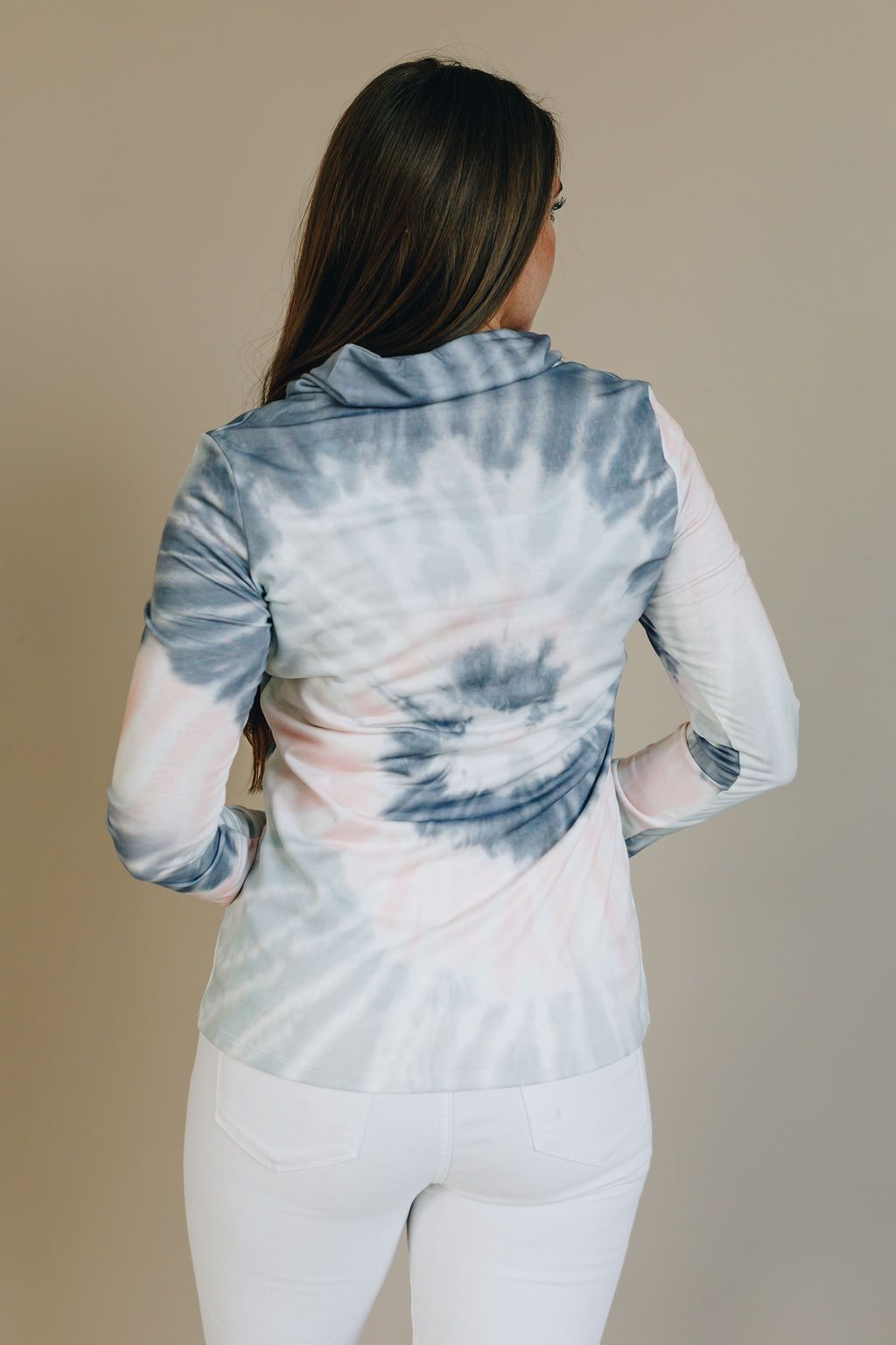 Babes Tie Dye Zipper Pullover