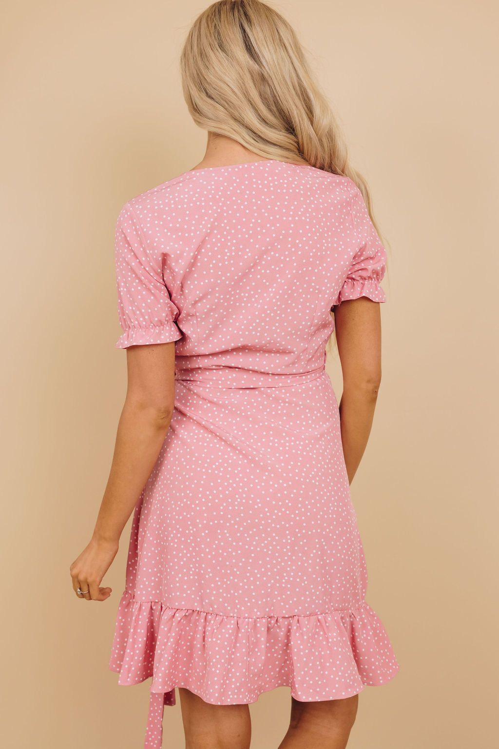 Petey Dotted Wrap Dress