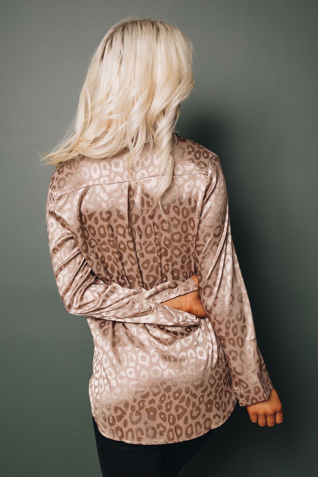 Tiger King Leopard Button Up Top
