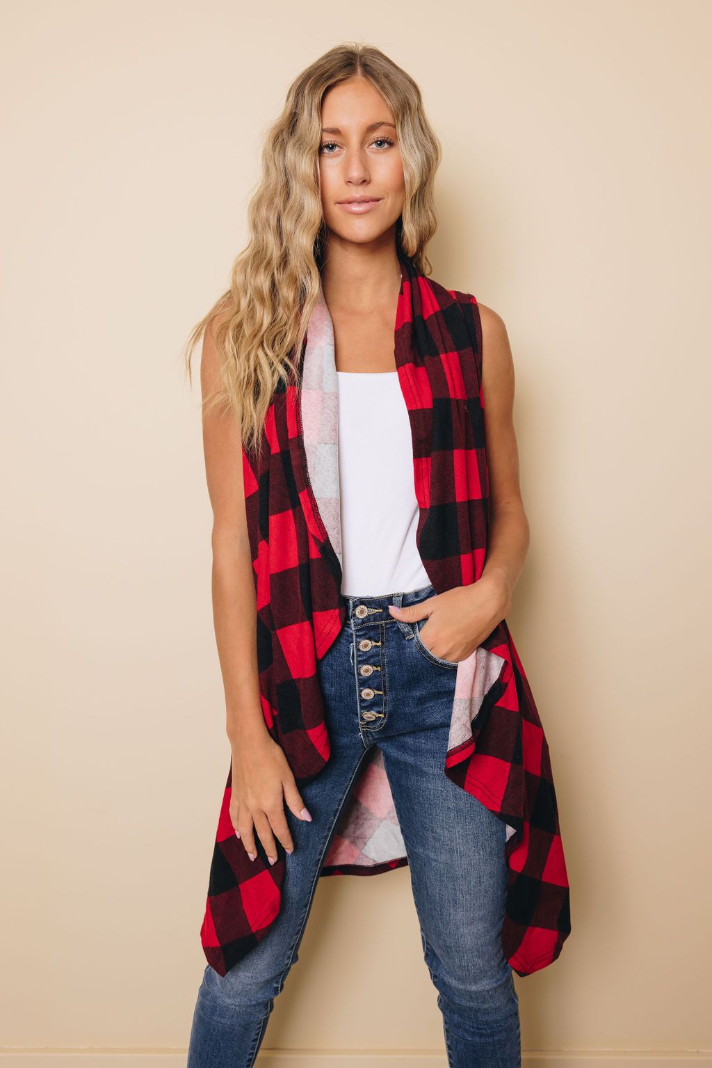 Loretta Plaid Vest