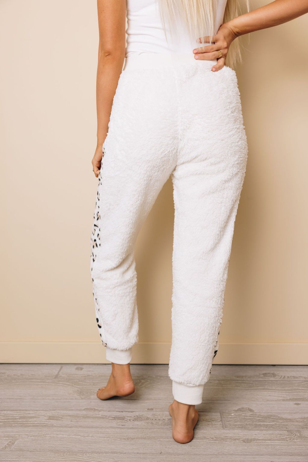 Betty Leopard Sherpa Joggers