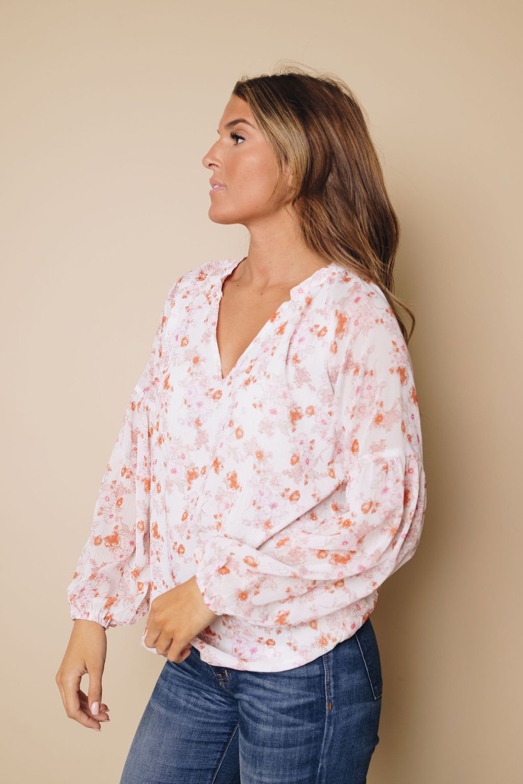 Anna Floral Long Sleeve Top