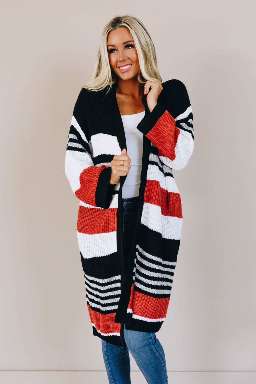 Georgetown Striped Pocket Cardigan