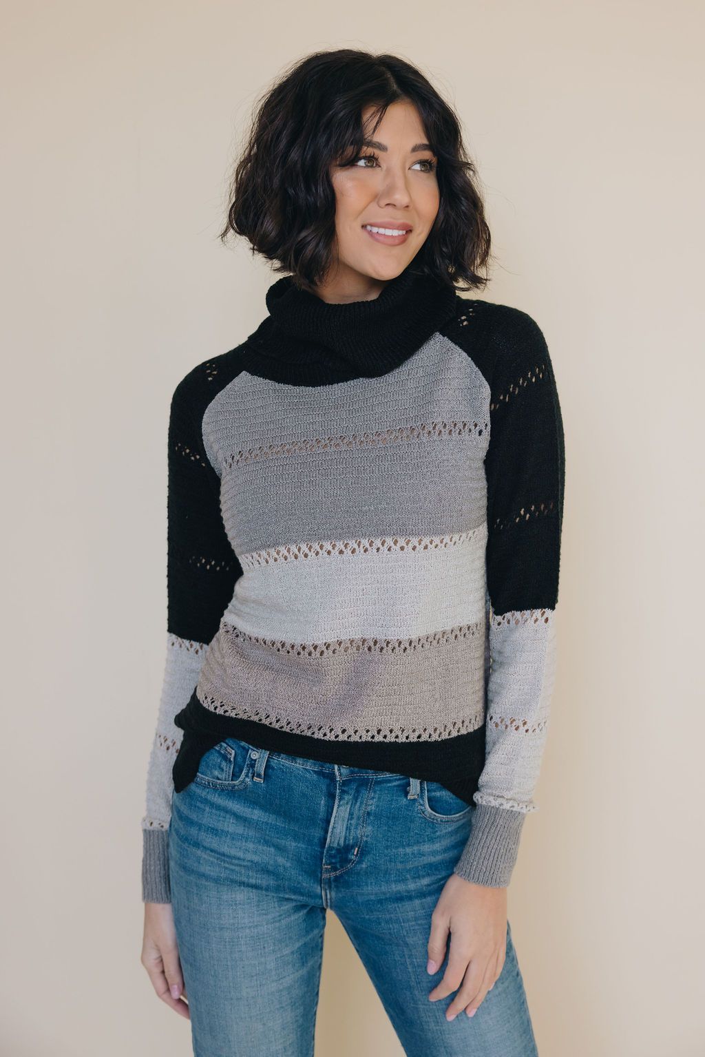 Infinity Colorblock Turtleneck