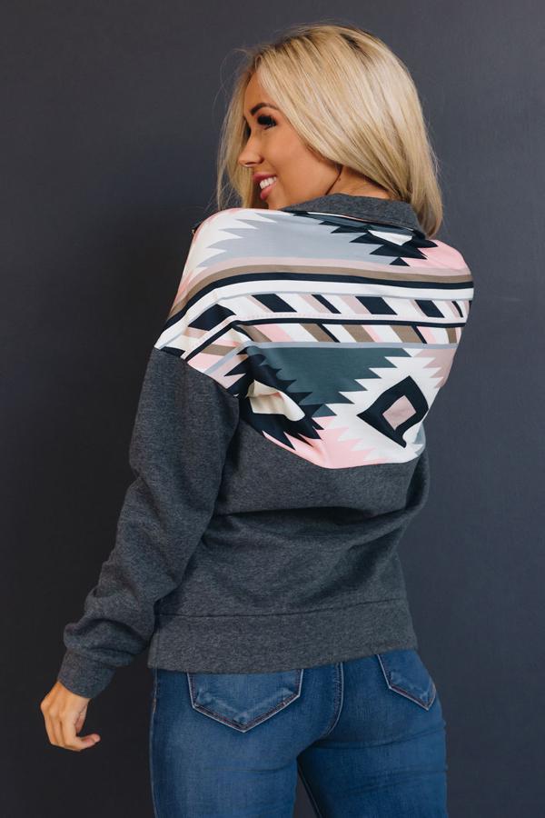 Shelby Tribal Print Sweatshirt