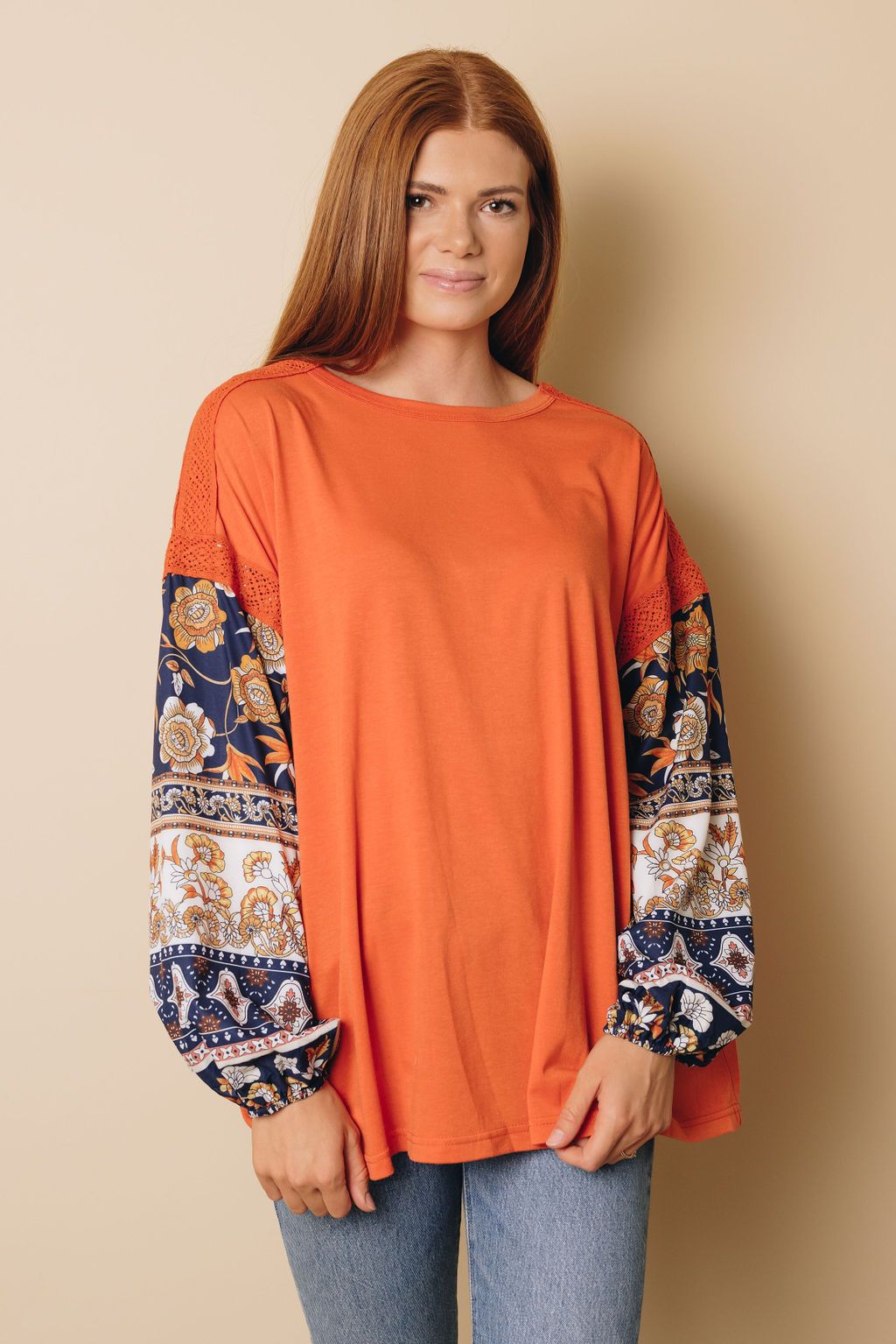 Wannabe Boho Balloon Sleeve Top