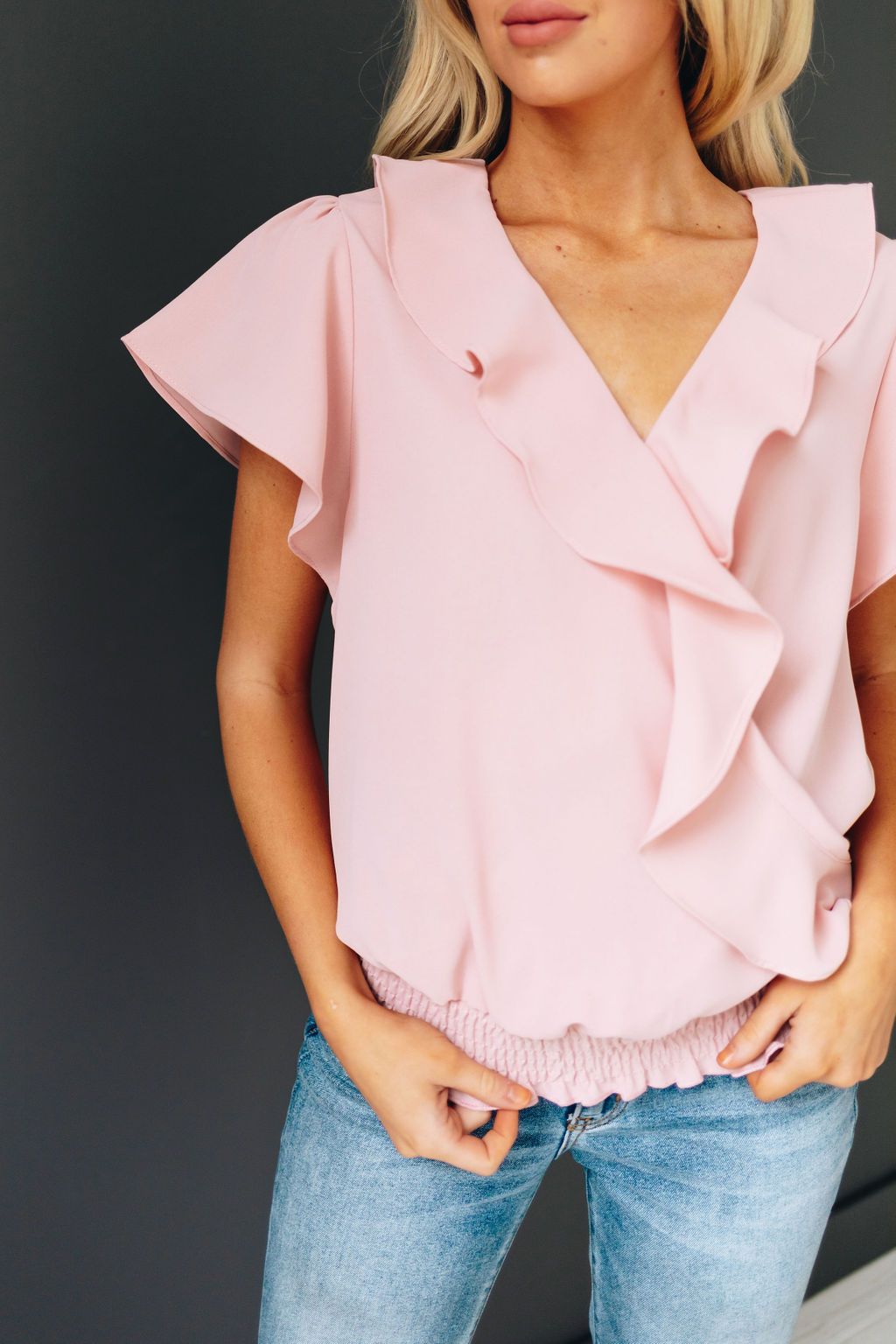 Live A Little Ruffle Detail Top