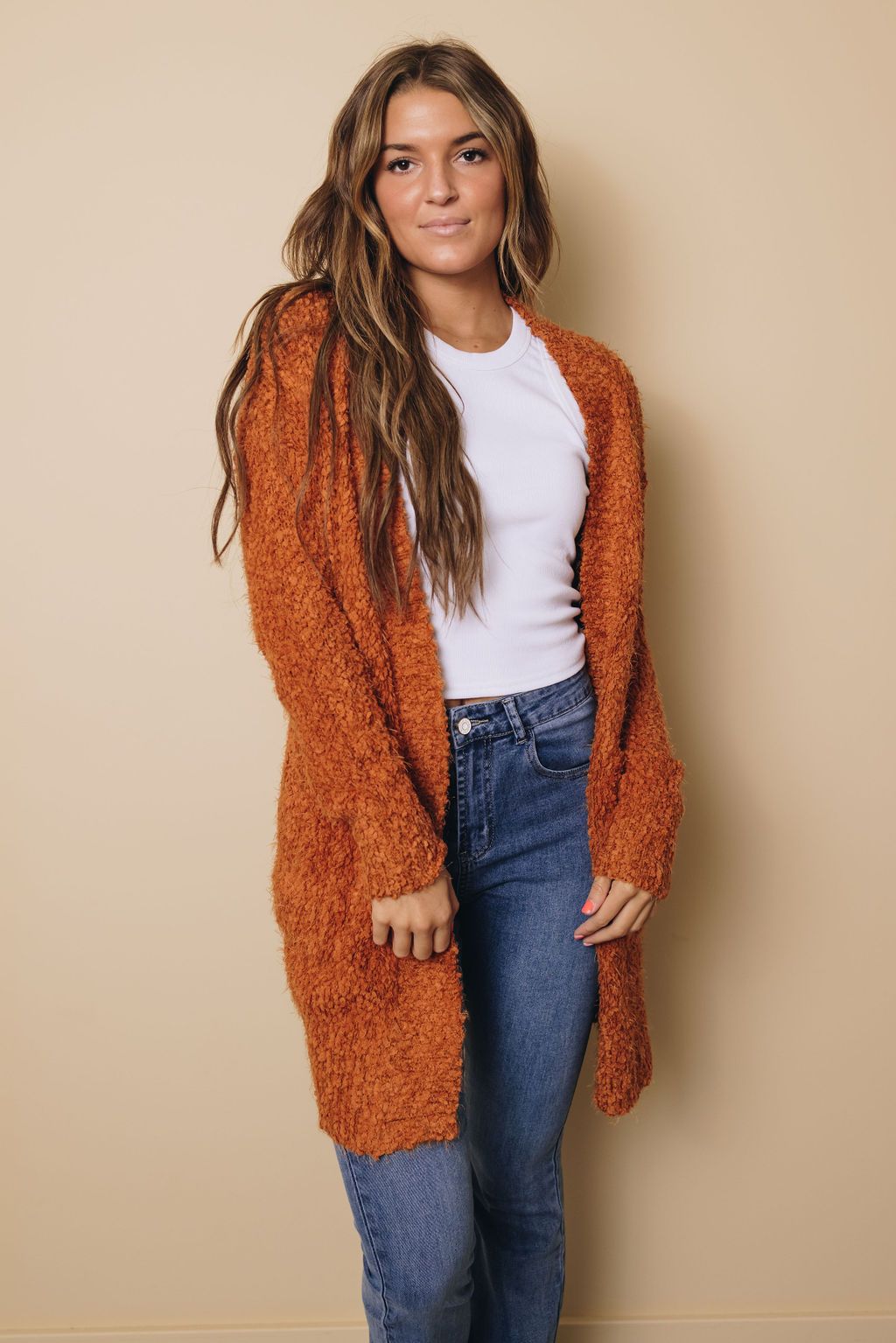 Cartlon Fuzzy Knit Cardigan
