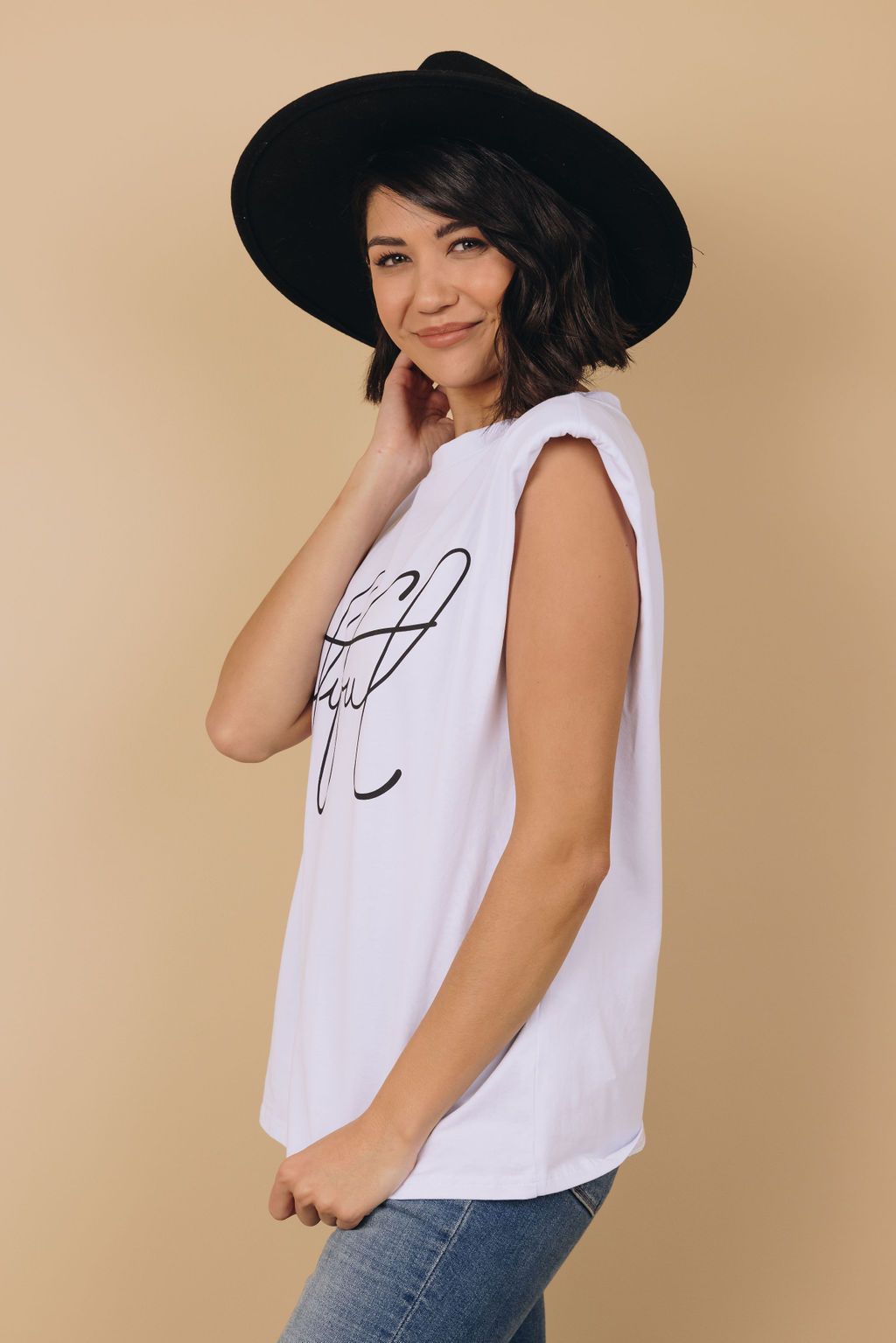 Beautiful Padded Shoulder Tank