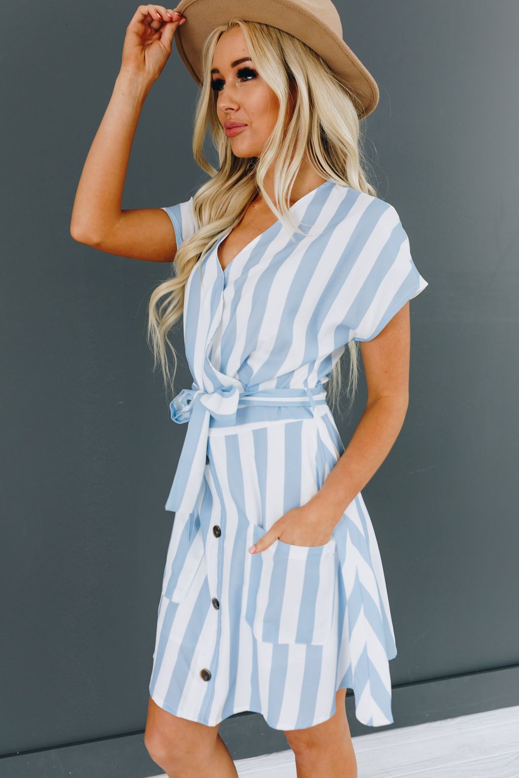 Sweet On Stripes Tie Dress