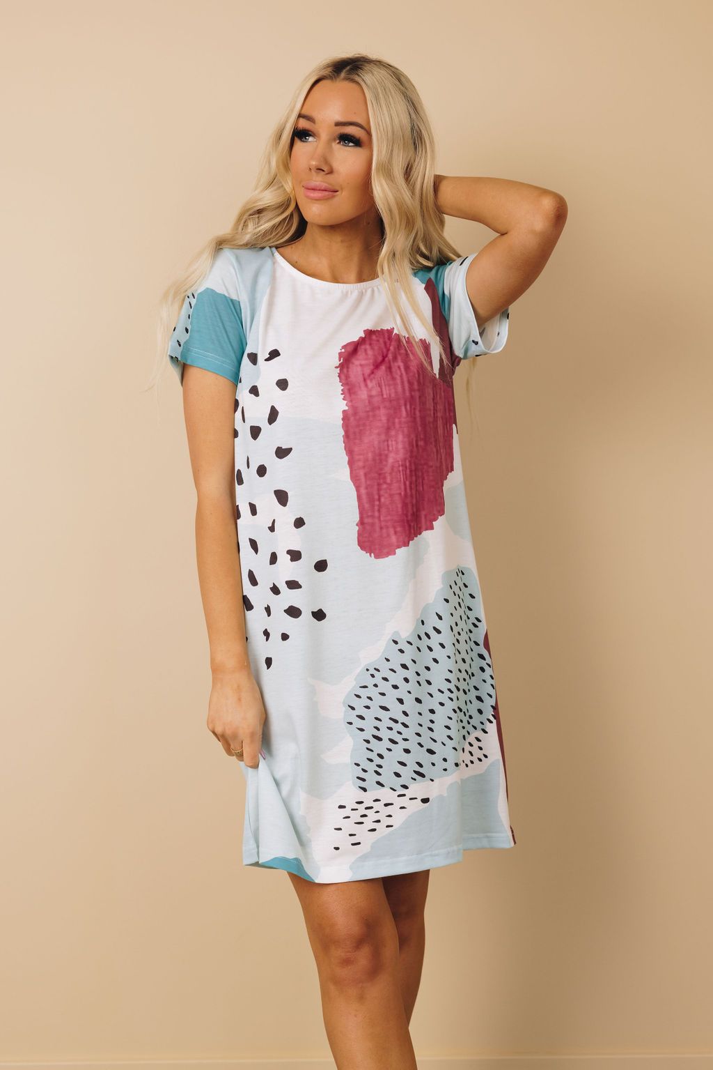 Irene Leopard + Contrast Dress