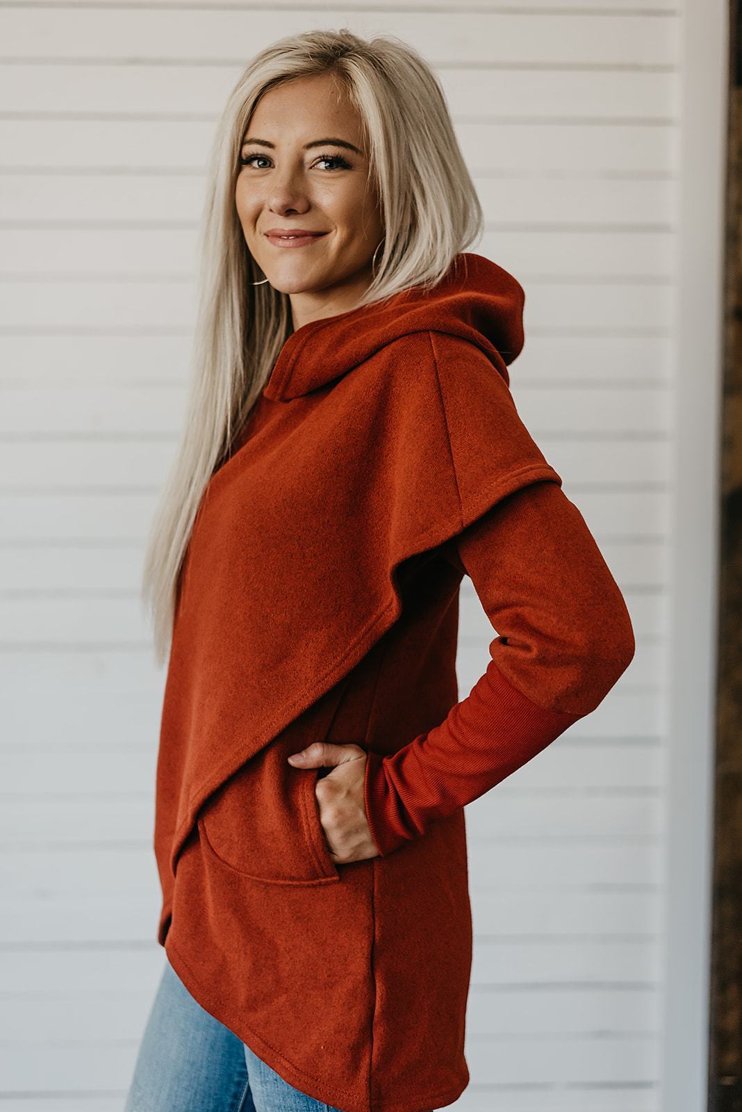 Designer Inspired Wrap Sweater