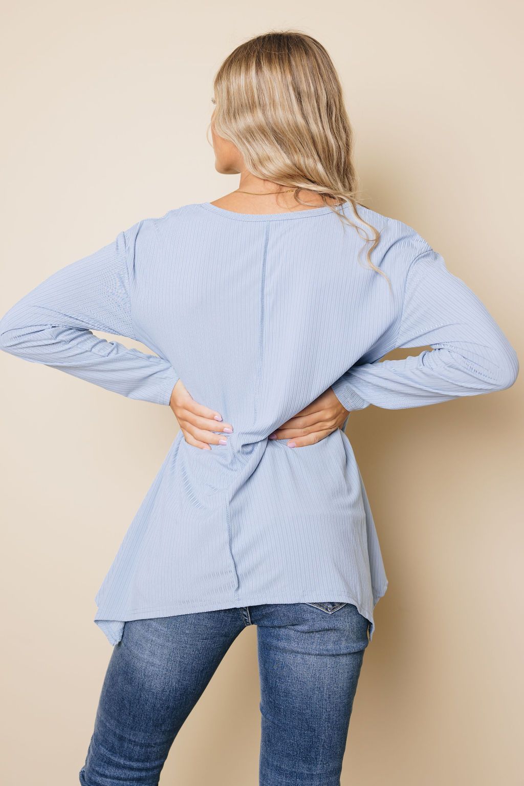 Alayah Hemline Long Sleeve Top