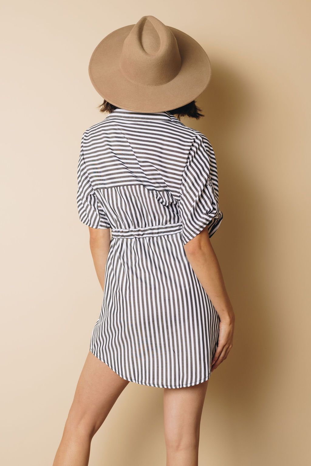 Clara Striped Drawstring Dress