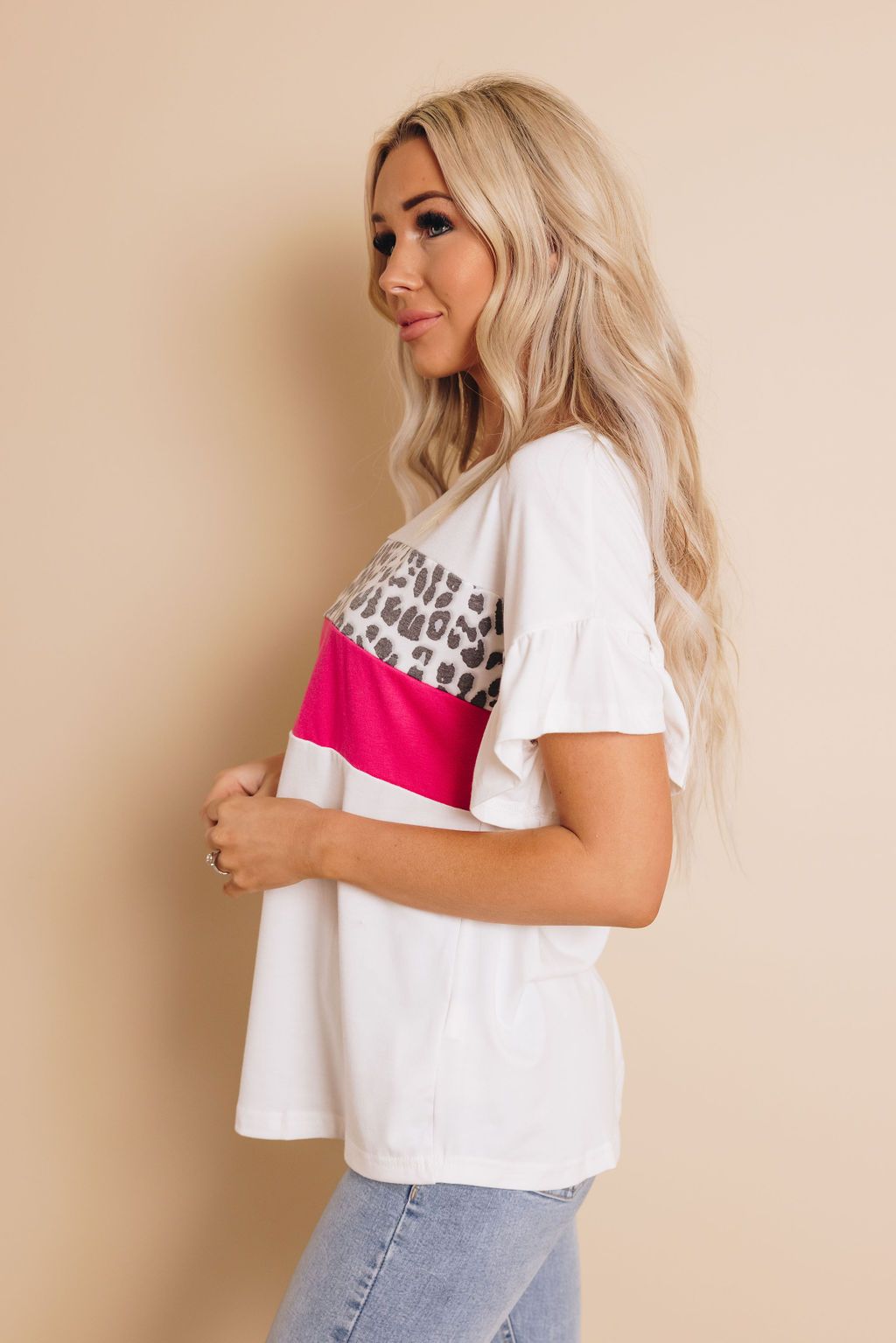Emmit Leopard Colorblock Tee