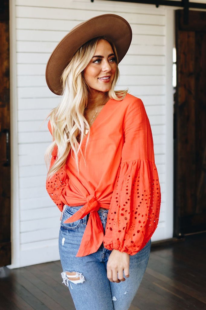 Rhapsody Tie Detail Top