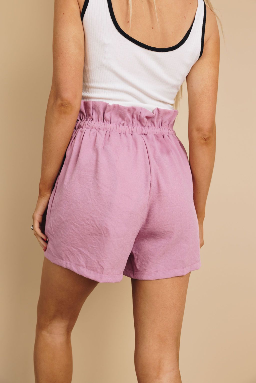 Cely High Waist Drawstring Shorts