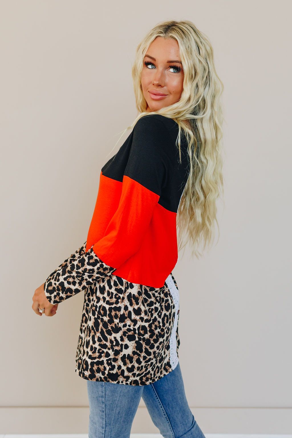Happy Days Leopard Long Sleeve Top