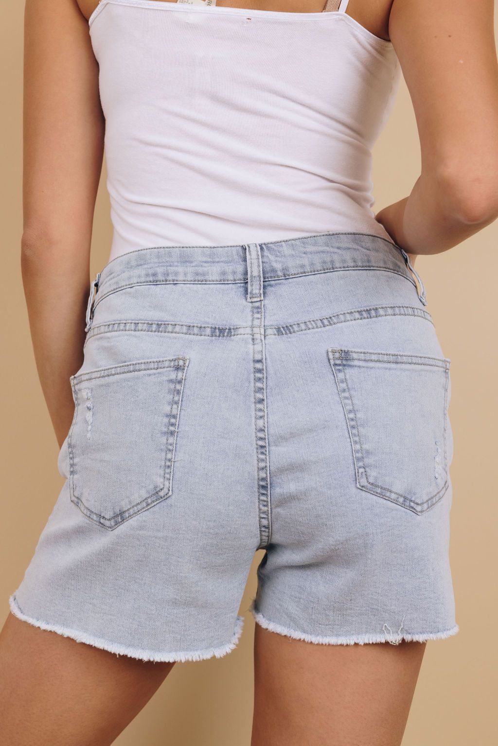 Face To Face Distressed Denim Shorts