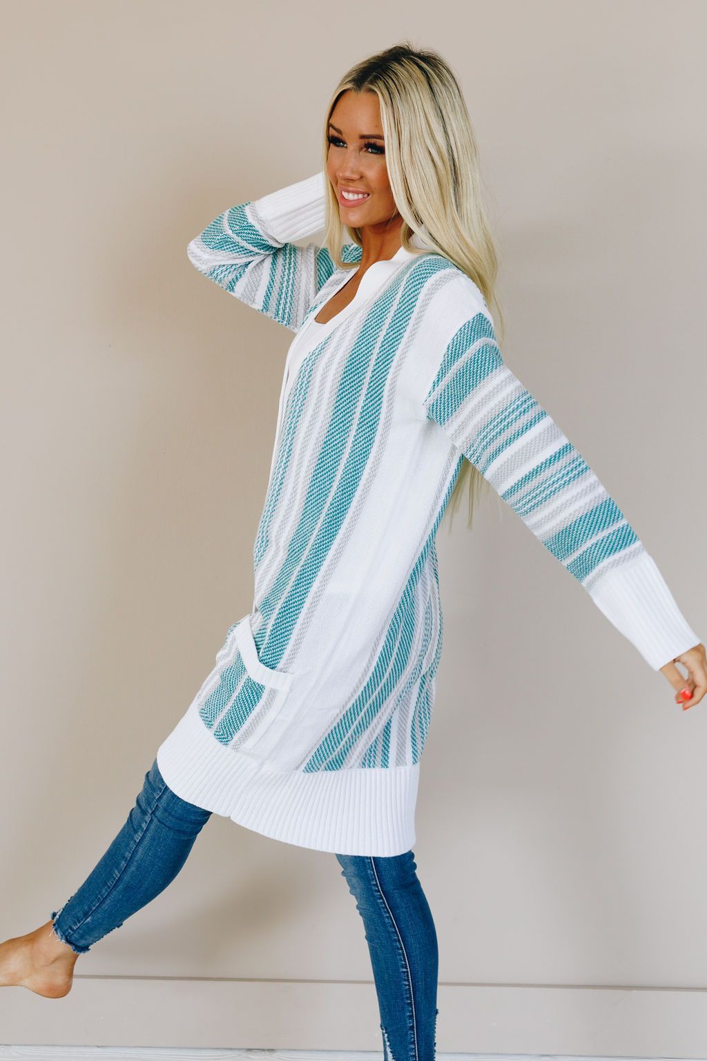 Spotted Striped Cardigan