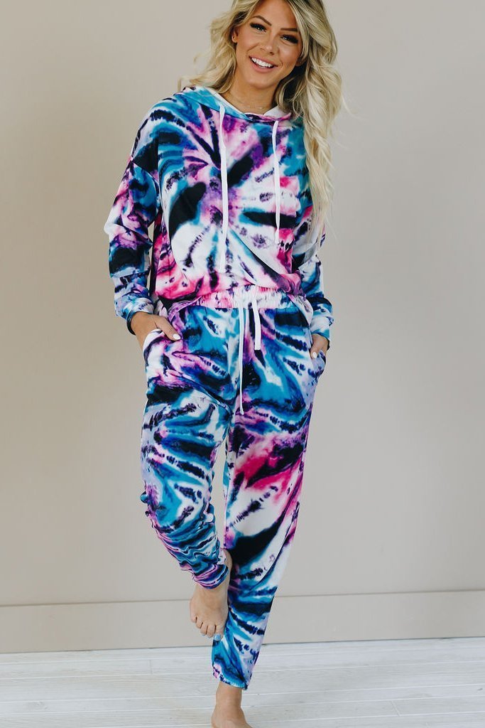 Fast Forward Tie Dye Jogger Set