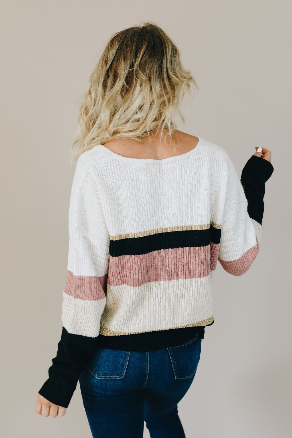 Candy Striped Knit Sweater