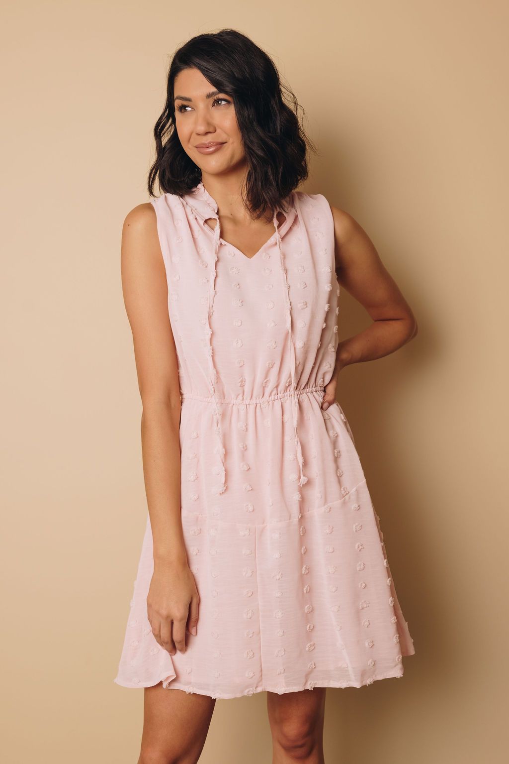 Nissa Pom Pom Mini Dress