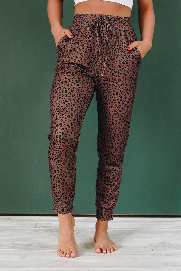 Falling Slowly Leopard Joggers