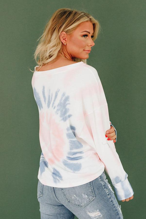 Clear The Way Patterned Pullover Top