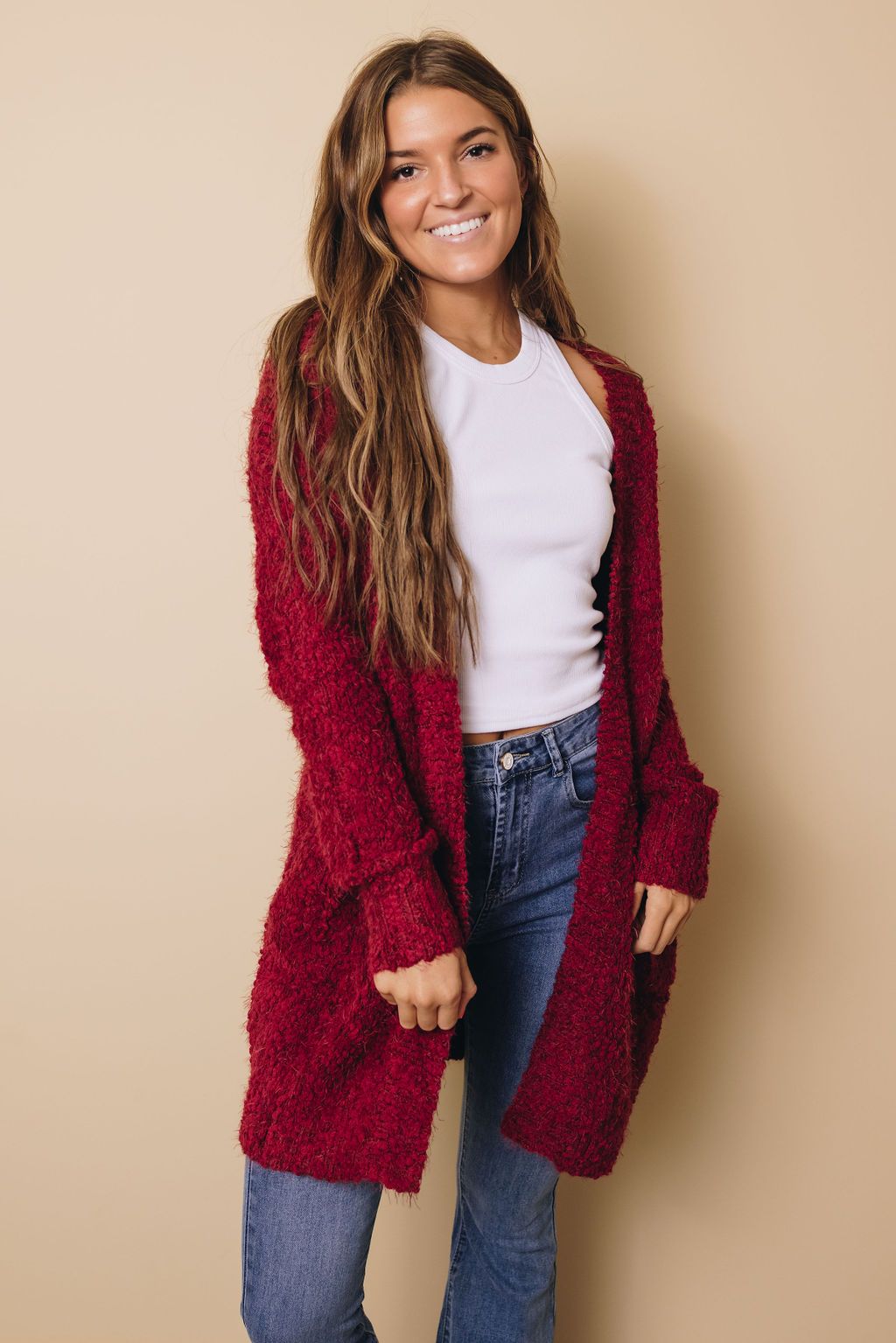 Cartlon Fuzzy Knit Cardigan