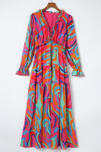 Free Spirit Ruffle Maxi Dress
