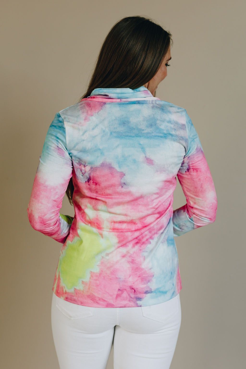 Babes Tie Dye Zipper Pullover