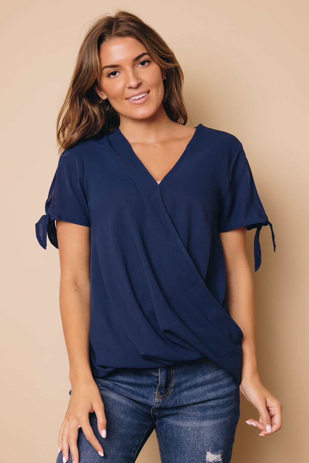 Martha Wrap Tie Top
