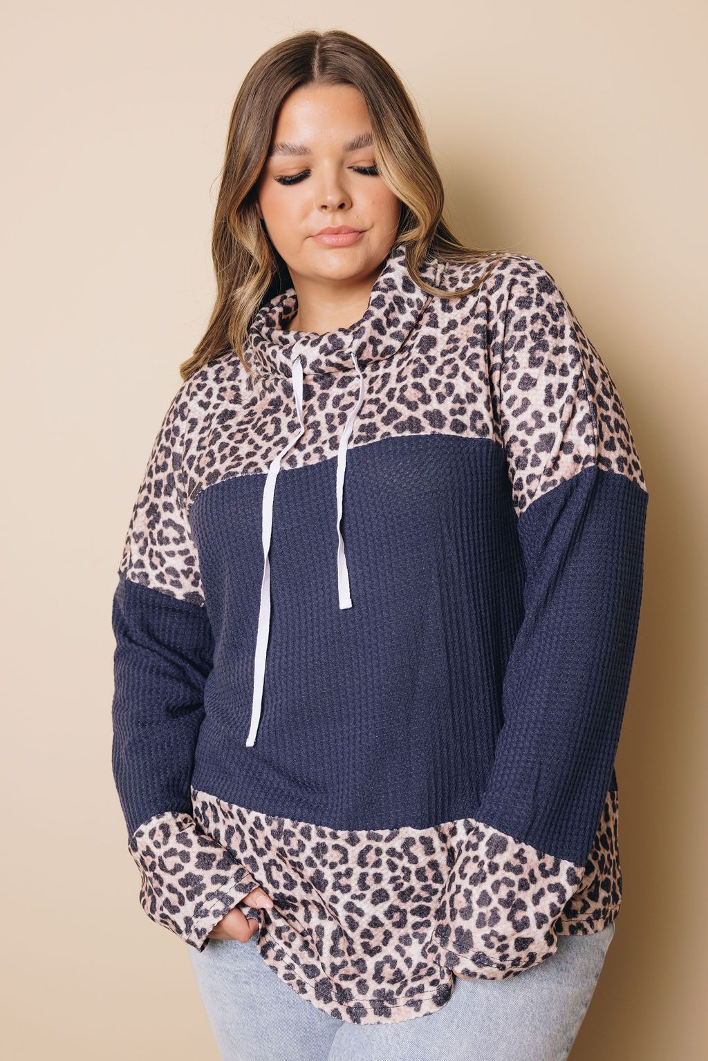 Plus Size - Matty Colorblock Thermal Top