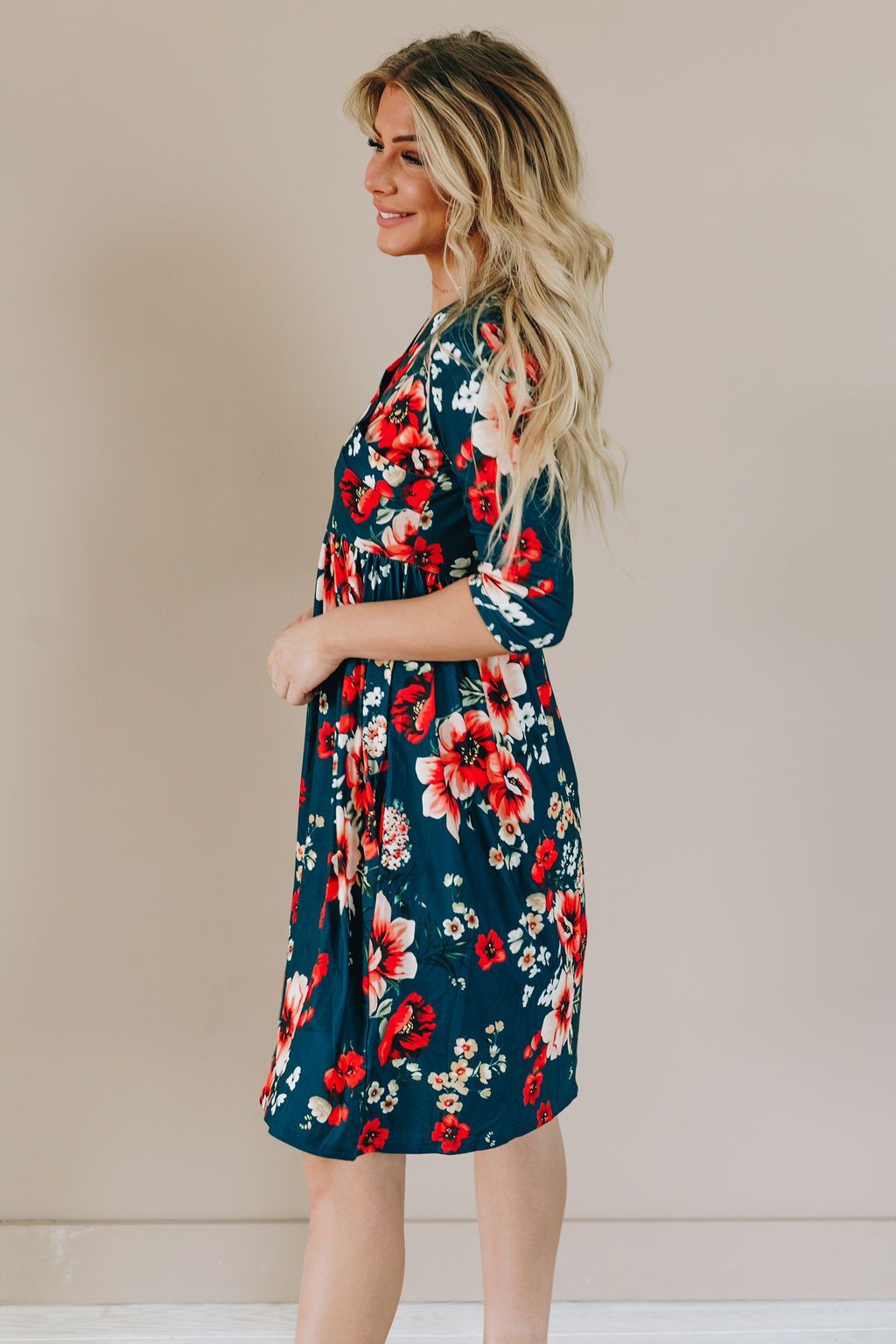 Storyline Floral Wrap Dress